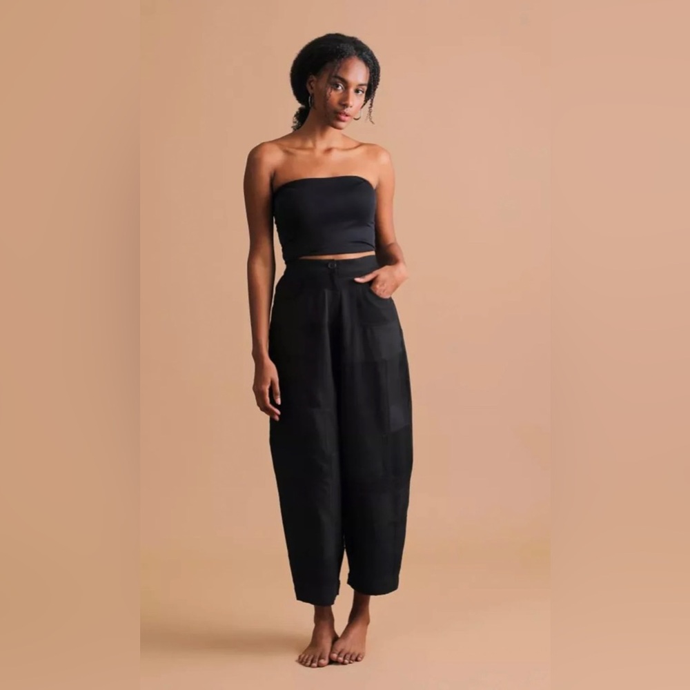 Turn Black Patchwork Pant - image 1